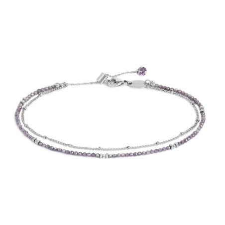 Cavigliera Donna Marlù 20CV089-P maglia double con zirconi Viola