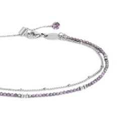 Cavigliera Donna Marlù 20CV089-P maglia double con zirconi Viola
