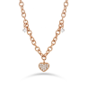 Collana Donna Liujo LJ2321 in Acciaio 3161l Pvd Oro Rosa con Cuore Zirconi Bianchi