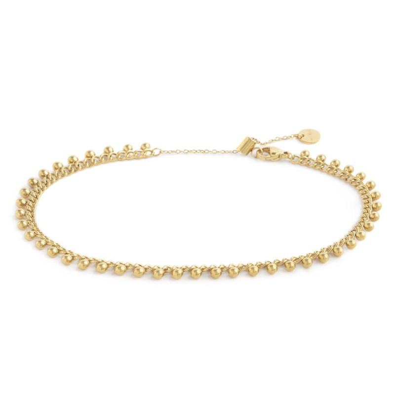 Cavigliera Donna Marlù 20CV094G catena grumetta con sfere pendenti Cavigliera Donna Marlù 20CV094G catena grumetta con sfere pendenti