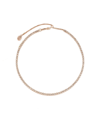 Collana Donna Liujo LJ2477 in Acciaio 3161l Pvd Oro Rosa con Zirconi Cubici Bianchi