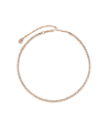 Collana Donna Liujo LJ2477 in Acciaio 3161l Pvd Oro Rosa con Zirconi Cubici Bianchi