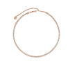 Collana Donna Liujo LJ2477 in Acciaio 3161l Pvd Oro Rosa con Zirconi Cubici Bianchi