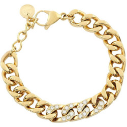 Bracelet Woman LIU JO LJ1816 Chain Color Yellow Gold with Zircons