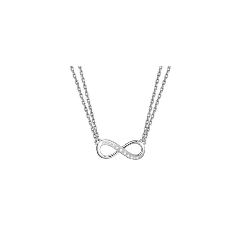 Collana Donna Liujo LJ2513 in Acciaio 3161l Silver con Infinito Centrale e Zirconi Collana Donna Liujo LJ2513 in Acciaio 3161l Silver con Infinito Centrale e Zirconi