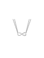 Collana Donna Liujo LJ2513 in Acciaio 3161l Silver con Infinito Centrale e Zirconi