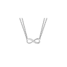 Collana Donna Liujo LJ2513 in Acciaio 3161l Silver con Infinito Centrale e Zirconi
