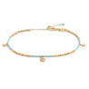 Cavigliera Donna Marlù 20CV092G-T con ematite cubica alternata a perline conchiglia e stelle marine pendenti