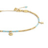 Cavigliera Donna Marlù 20CV092G-T con ematite cubica alternata a perline conchiglia e stelle marine pendenti