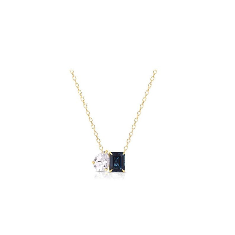 Collana Donna Liujo LJ2547 in Acciaio 3161l Pvd Oro Giallo con Zirconi Nero/Bianco Collana Donna Liujo LJ2547 in Acciaio 3161l Pvd Oro Giallo con Zirconi Nero/Bianco