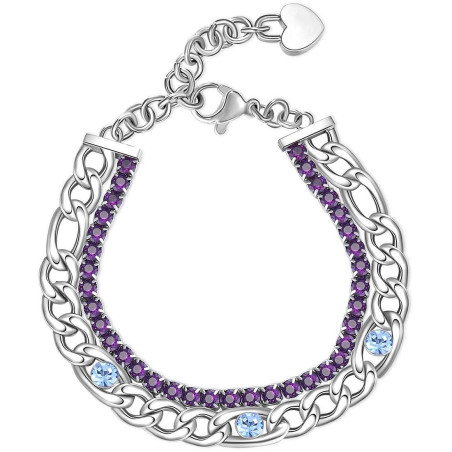 Bracciale Da Donna Tennis Brosway BEI069 in Acciaio con Zirconi Viola
