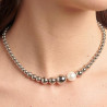 Collana Donna Brosway Perfect BPC01 in Acciaio Silver e Perla di Conchiglia