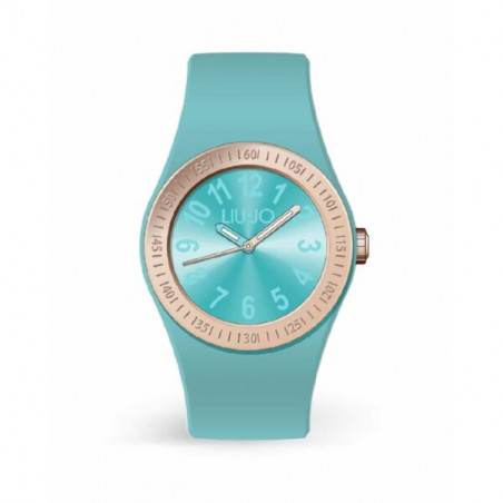 Liu-Jo LUXURY Silicone Watch TLJ1933 Rose Gold Turquoise