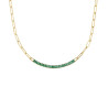 Collana Donna Marlù 33CN0014G-V Vision Catena in Acciaio Oro Centrale Zirconi Verdi
