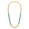 Collana Donna Marlù 33CN0015G-V Vision Catena Grumetta in Acciaio Oro Zirconi Verdi