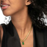 Collana Donna Marlù 33CN0016G-V Vision Catena Snake in Acciaio Oro e Zircone Verde