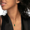 Collana Donna Marlù 33CN0017G-V Vision in Acciaio Oro Catena Snake Zircone Verde