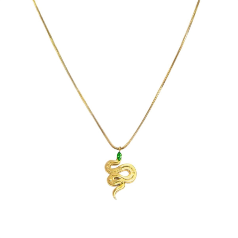 Collana Donna Marlù 33CN0018G -V In Acciaio Oro con Serpente Pendente Collana Donna Marlù 33CN0018G -V In Acciaio Oro con Serpente Pendente