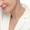 Collana Donna Marlù 31CN0005-W Croce Pendente in Acciaio Silver e ZIrconi