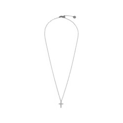 Collana Donna Marlù 31CN0005-W Croce Pendente in Acciaio Silver e ZIrconi