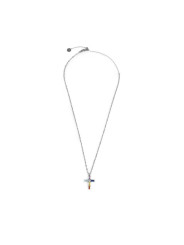 Collana Donna Marlù 31CN0007-RGB Croce Pendente in Acciaio Silver baguette e ZIrconi
