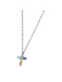 Collana Donna Marlù 31CN0007-RGB Croce Pendente in Acciaio Silver baguette e ZIrconi