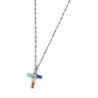 Collana Donna Marlù 31CN0007-RGB Croce Pendente in Acciaio Silver baguette e ZIrconi
