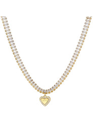 Collana Donna Liu Jo LJ1823 Catena in Acciaio Colore Oro con Cristalli