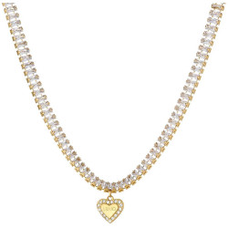 Liu Jo LJ1823 Steel Chain Necklace Gold Color with Crystals