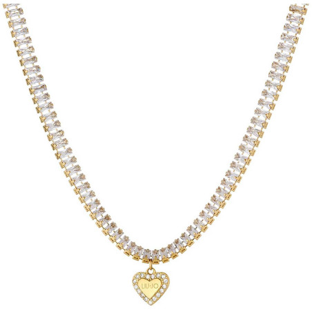 Collana Donna Liu Jo LJ1823 Catena in Acciaio Colore Oro con Cristalli