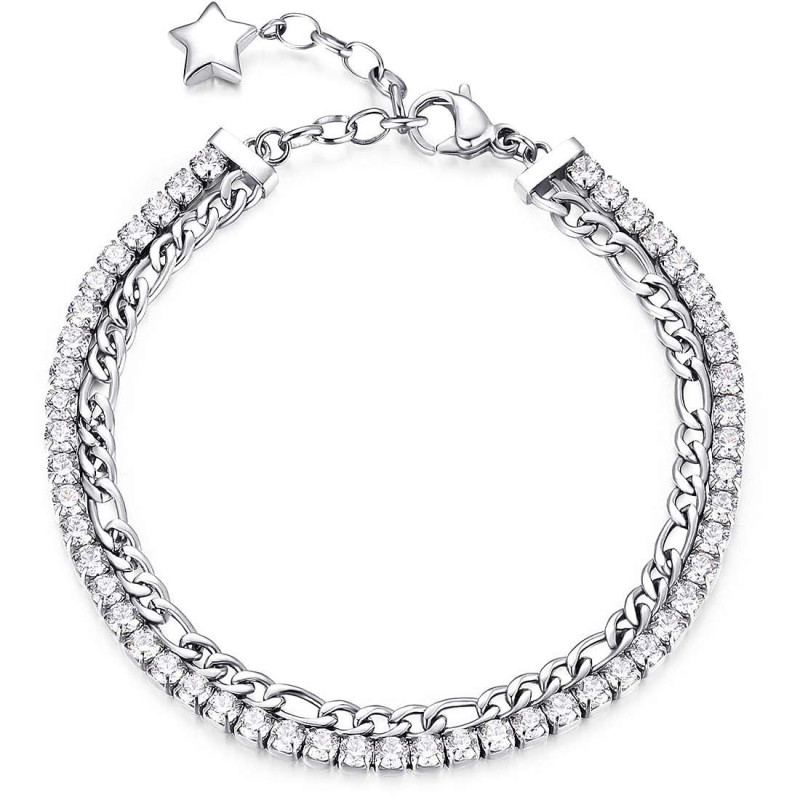 Bracciale Donna Tennis Doppio Filo Brosway Desideri bei045 in Acciaio Bracciale Donna Tennis Doppio Filo Brosway Desideri bei045 in Acciaio