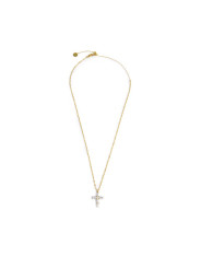 Collana Donna Marlù 31CN0007G-W Croce Pendente in Acciaio Oro e Zirconi