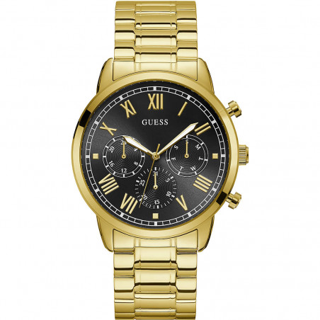Men's Chronograph Watch Guess W1309G2 in original gold color steel