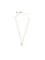 Collana Donna Marlù 31CN0007G-W Croce Pendente in Acciaio Oro e Zirconi