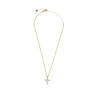 Collana Donna Marlù 31CN0007G-W Croce Pendente in Acciaio Oro e Zirconi