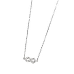 Collana Donna Marlù 18CN045 in Acciaio Silver Infinito