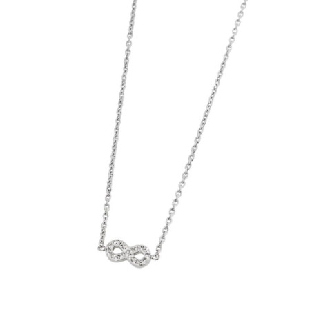 Collana Donna Marlù 18CN045 in Acciaio Silver Infinito