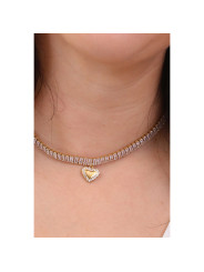Collana Donna Liu Jo LJ1823 Catena in Acciaio Colore Oro con Cristalli
