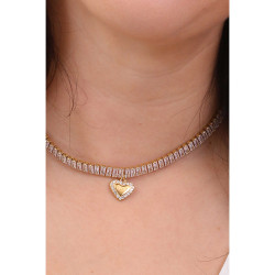 Collana Donna Liu Jo LJ1823 Catena in Acciaio Colore Oro con Cristalli