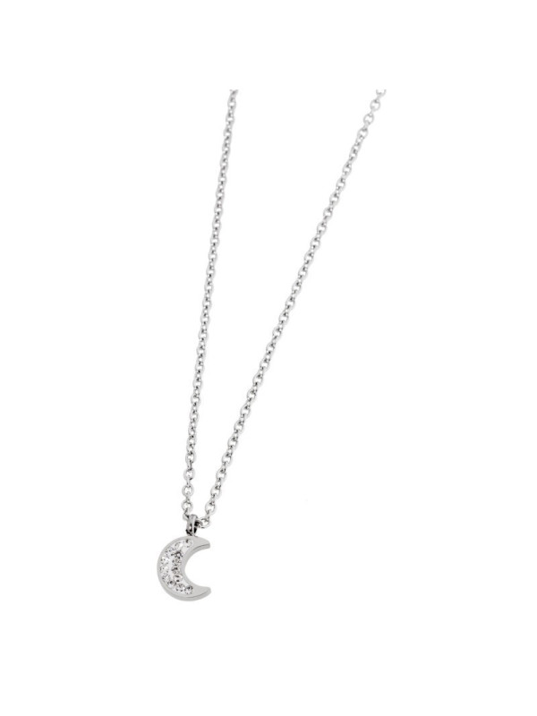 Collana Donna Marlù 18CN048 in Acciaio Silver Luna