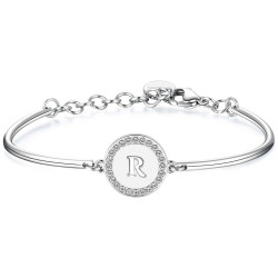 BRACCIALE DONNA Brosway Chakra INIZIALE LETTERA R BHK141in Acciaio Silver