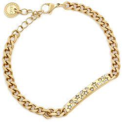 Bracelet Woman LIU JO LJ1831 Chain Color Yellow Gold with Zircons