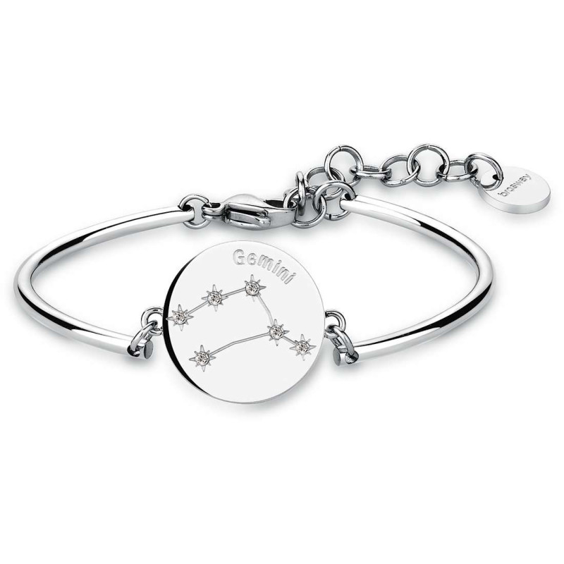 BRACCIALE DONNA ZODIACO GEMELLI BHK13 IN ACCIAIO BRACCIALE DONNA ZODIACO GEMELLI BHK13 IN ACCIAIO