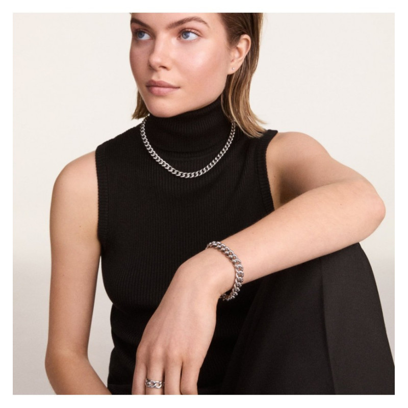 Collana Daniel Wellington chunky chain DW00400852 Catena Acciaio Silver