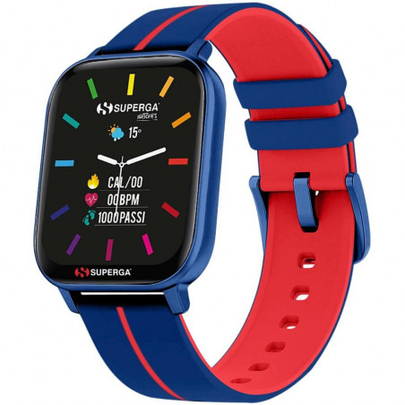 Men's Smartwatch Superga Ink2 SW-STC001 Blue and Red Aluminium Case