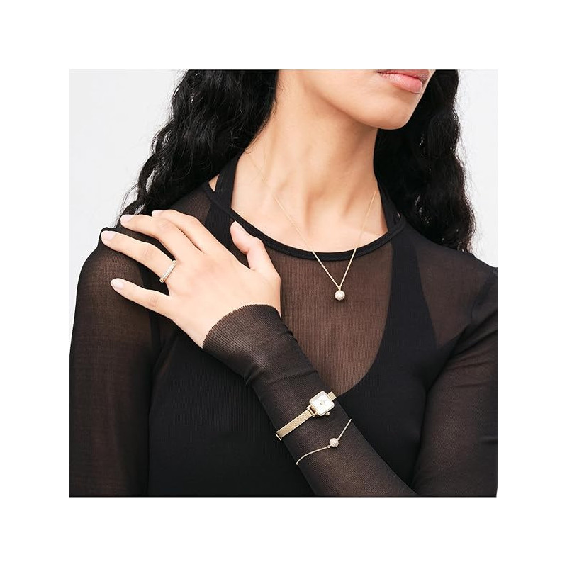 Collana Donna Daniel Wellington Pavè DW00400640 in Acciaio Oro Giallo
