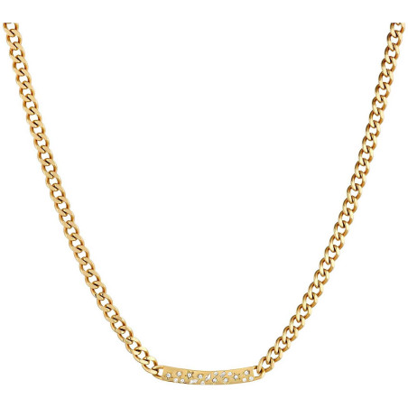 Collana Donna Liu Jo LJ1830 Catena in Acciaio Colore Oro con Zirconi