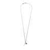 Collana Unisex Marlù 33CO0022-N Acciaio Silver corno pendente e pietra lavica