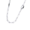 Collana Unisex Marlù 33CO0024 catena maglia larga diamantata con elemento ovale al centro
