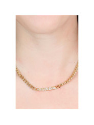 Collana Donna Liu Jo LJ1830 Catena in Acciaio Colore Oro con Zirconi